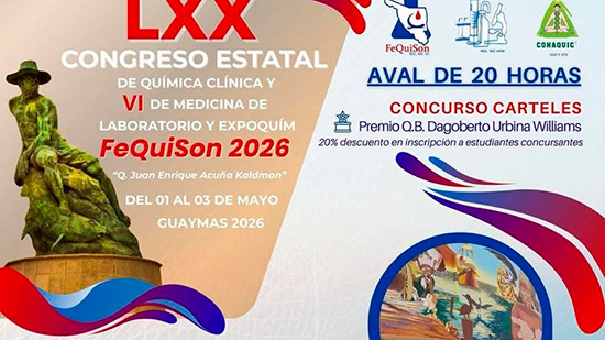 Cartel del LXIX Congreso Estatal de Química Clínica y V Congreso de Medicina Expoquim